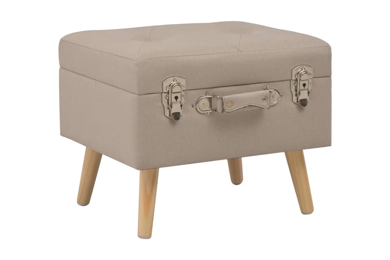 Förvaringspallar 3 st beige tyg - Beige - Förvaring - Förvaringsmöbler - Förvaringskista