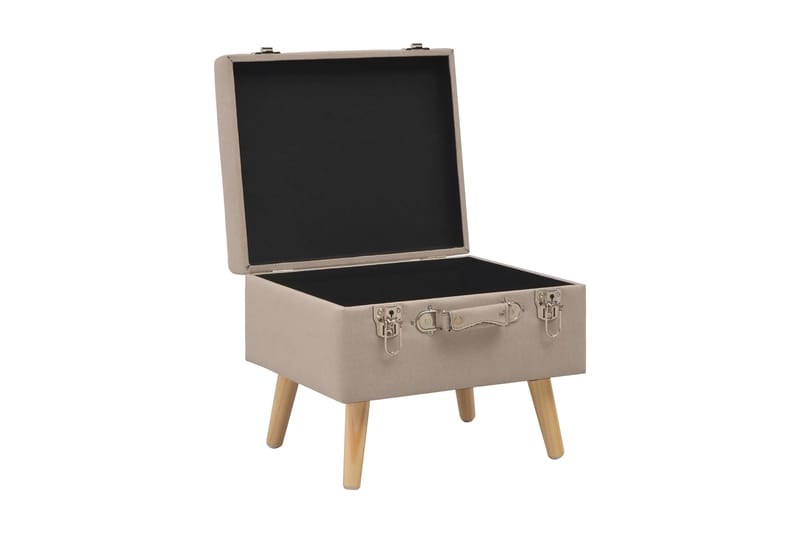 Förvaringspallar 3 st beige tyg - Beige - Förvaring - Förvaringsmöbler - Förvaringskista