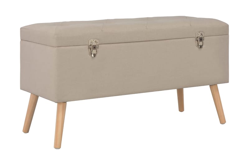 Förvaringspallar 3 st beige tyg - Beige - Förvaring - Förvaringsmöbler - Förvaringskista