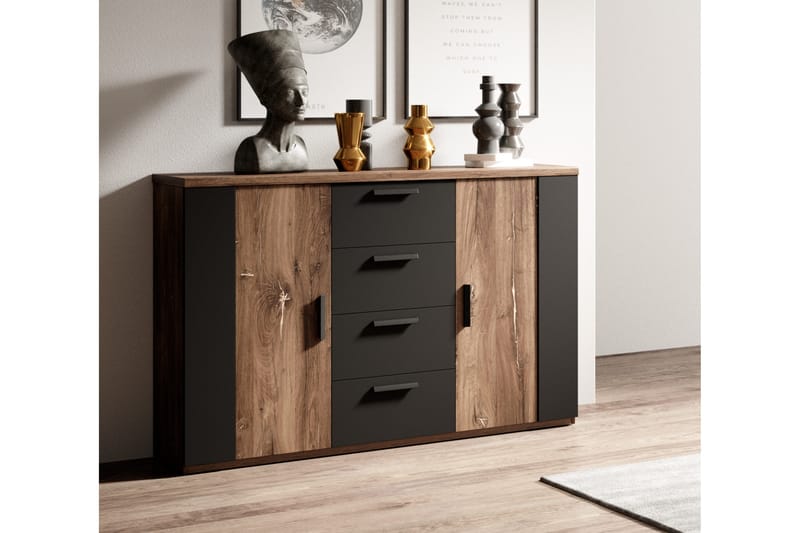 Joannie Förvaringskista 132 cm, Mörkbrun/Svart