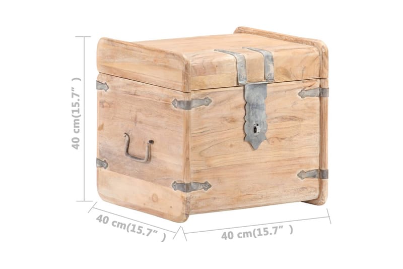 Kista 40x40x40 cm massivt akaciaträ - Brun - Förvaring - Förvaringsmöbler - Förvaringskista