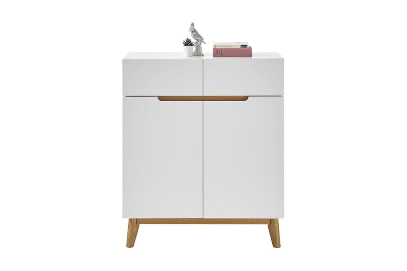 Siraaj Foajékista 85 cm - Vit/Ek - Förvaring - Förvaringsmöbler - Förvaringskista