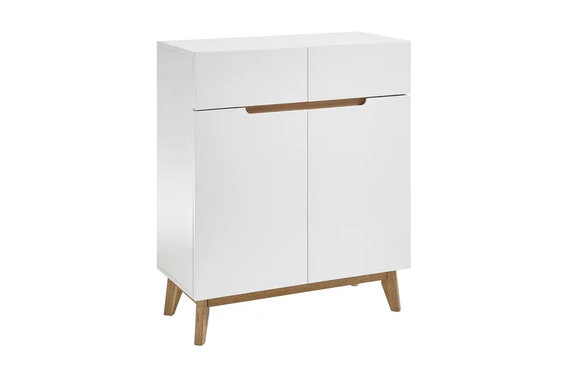 Siraaj Foajékista 85 cm - Vit/Ek - Förvaring - Förvaringsmöbler - Förvaringskista