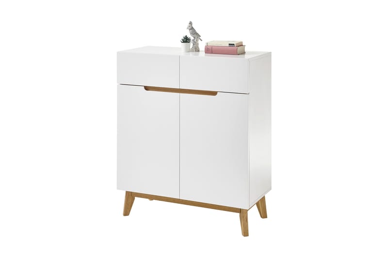 Siraaj Foajékista 85 cm - Vit/Ek - Förvaring - Förvaringsmöbler - Förvaringskista
