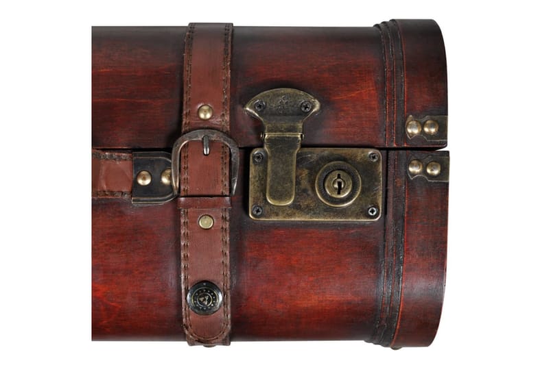 Skattkistor vintagestil 2 st trä brun - Brun - Förvaring - Förvaringsmöbler - Förvaringskista