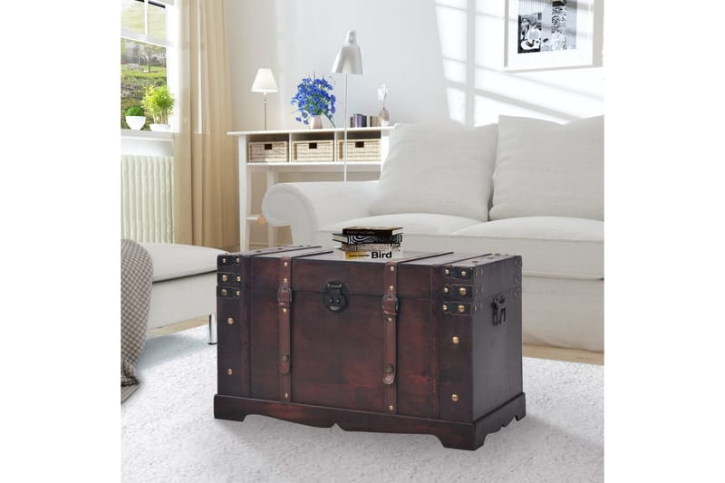 Vintagekista trä 66x38x40 cm - Brun - Förvaring - Förvaringsmöbler - Förvaringskista