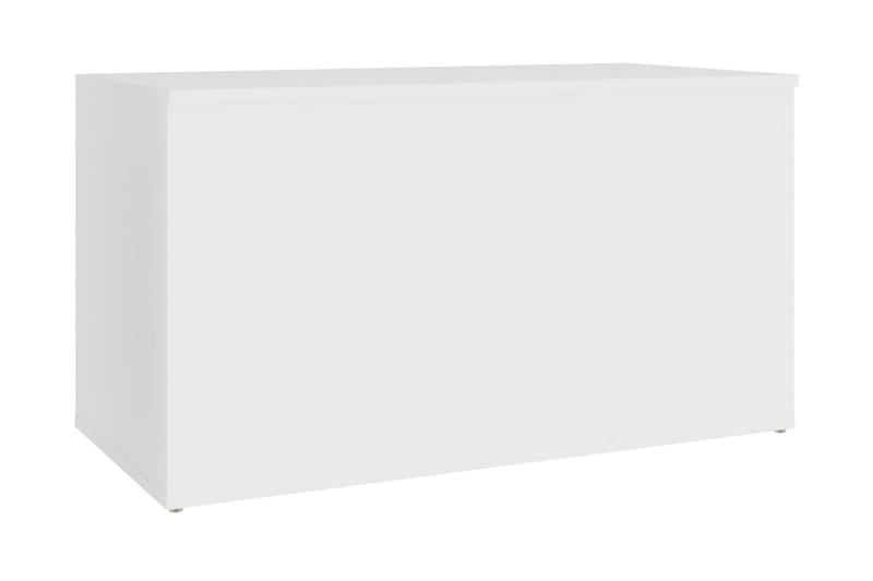 Förvaringskista vit 84x42x46 cm spånskiva - Vit - Förvaringskista