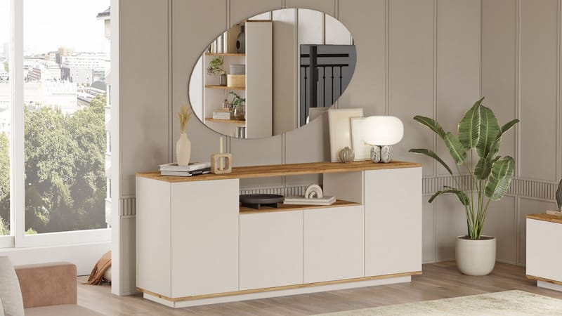 Fenvik Konsolbord 180x75x44,5 cm - Atlantic Pine och Cashmere - Förvaring - Förvaringsmöbler - Sideboard & skänk