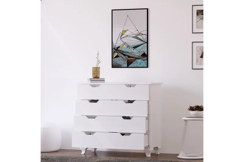 Feylor Hörnbyrå 86 cm - Matt Vit - Förvaring - Förvaringsmöbler - Byrå - Hallbyrå