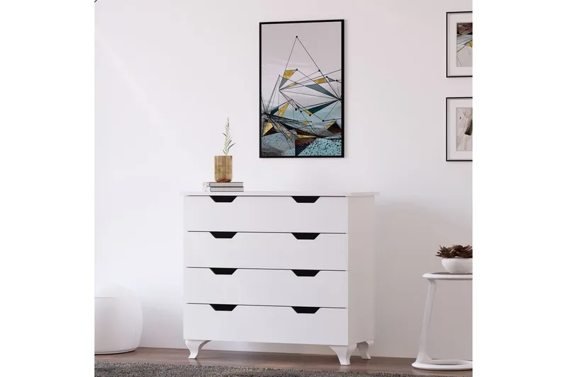 Feylor Hörnbyrå 86 cm - Matt Vit - Förvaring - Förvaringsmöbler - Byrå - Hallbyrå