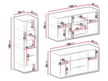 Fonti Möbelpaket Vardagsrum - Brun - Förvaring - Förvaringsmöbler - Sideboard & skänk
