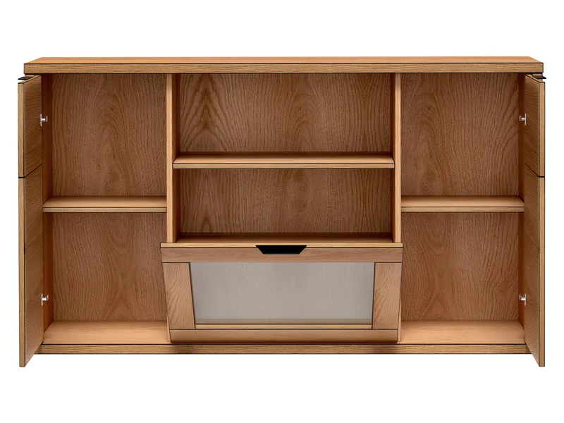 Fonti Rektangulär Skänk 158 cm i Trä med Glaslucka - Brun - Förvaring - Förvaringsmöbler - Sideboard & skänk