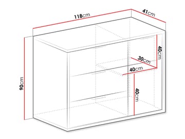 Fonti Skänk 118 cm - Brun|svart - Förvaring - Förvaringsmöbler - Byrå