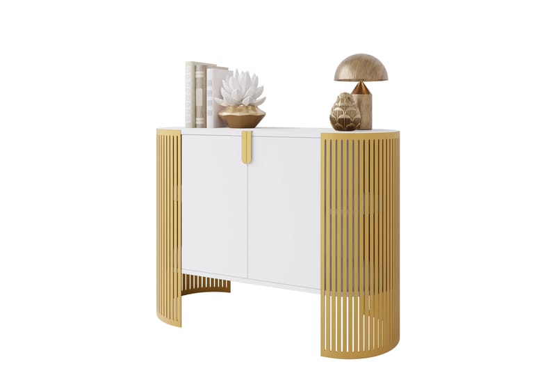Friend Skänk 120x40 cm - Guld/Vit - Förvaring - Förvaringsmöbler - Sideboard & skänk