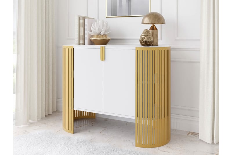 Friend Skänk 120x40 cm - Guld/Vit - Förvaring - Förvaringsmöbler - Sideboard & skänk