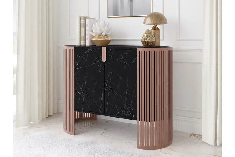 Friend Skänk 120x40 cm - Rosa/Svart - Förvaring - Förvaringsmöbler - Sideboard & skänk