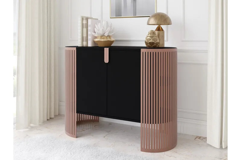 Friend Skänk 120x40 cm - Rosa/Svart - Förvaring - Förvaringsmöbler - Sideboard & skänk
