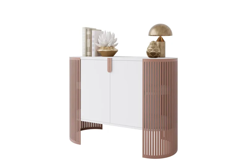 Friend Skänk 120x40 cm - Rosa/Vit - Förvaring - Förvaringsmöbler - Sideboard & skänk