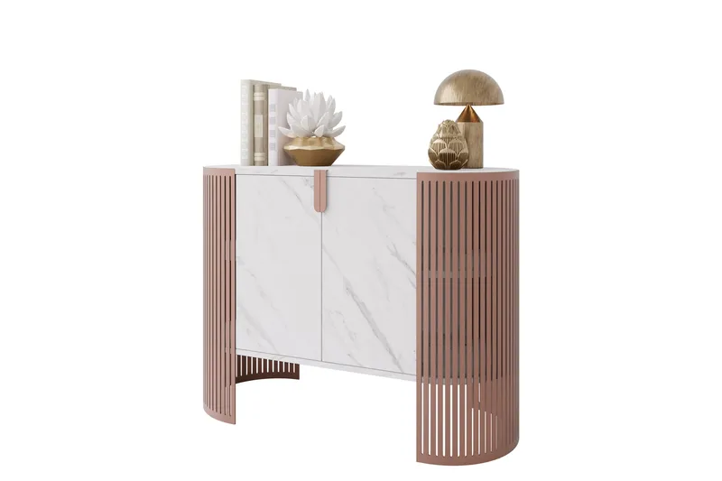 Friend Skänk 120x40 cm - Rosa/Vit - Förvaring - Förvaringsmöbler - Sideboard & skänk