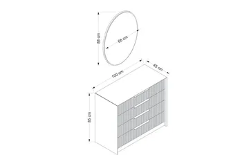 Fruitland Hörnbyrå 100 cm - Antracit - Förvaring - Förvaringsmöbler - Byrå - Hallbyrå