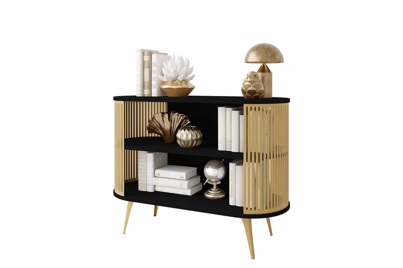 Galia Skänk 120x40 cm - Guld/Svart - Förvaring - Förvaringsmöbler - Sideboard & skänk