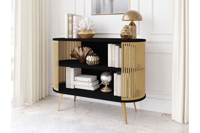 Galia Skänk 120x40 cm - Guld/Svart - Förvaring - Förvaringsmöbler - Sideboard & skänk
