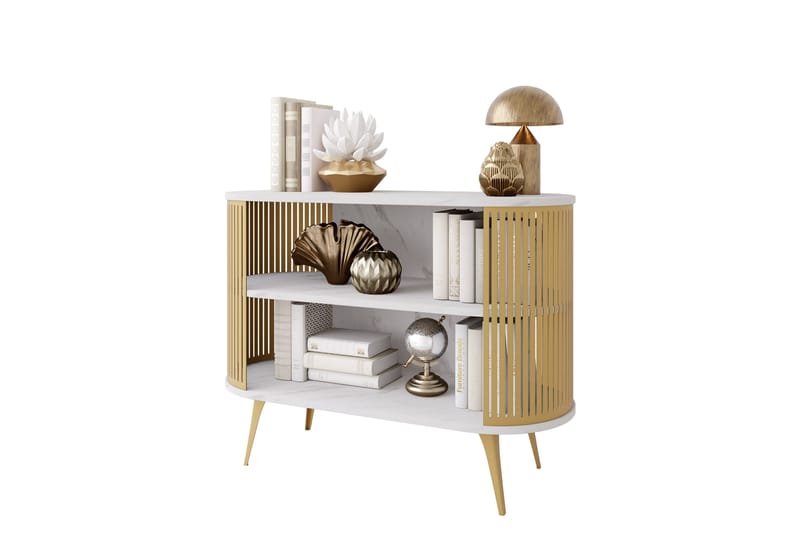 Galia Skänk 120x40 cm - Guld/Vit - Förvaring - Förvaringsmöbler - Sideboard & skänk