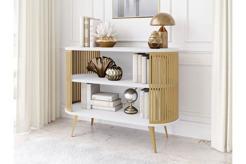 Galia Skänk 120x40 cm - Guld/Vit - Förvaring - Förvaringsmöbler - Sideboard & skänk