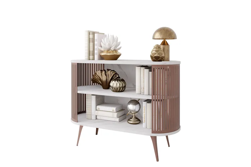 Galia Skänk 120x40 cm - Rosa/Vit - Förvaring - Förvaringsmöbler - Sideboard & skänk