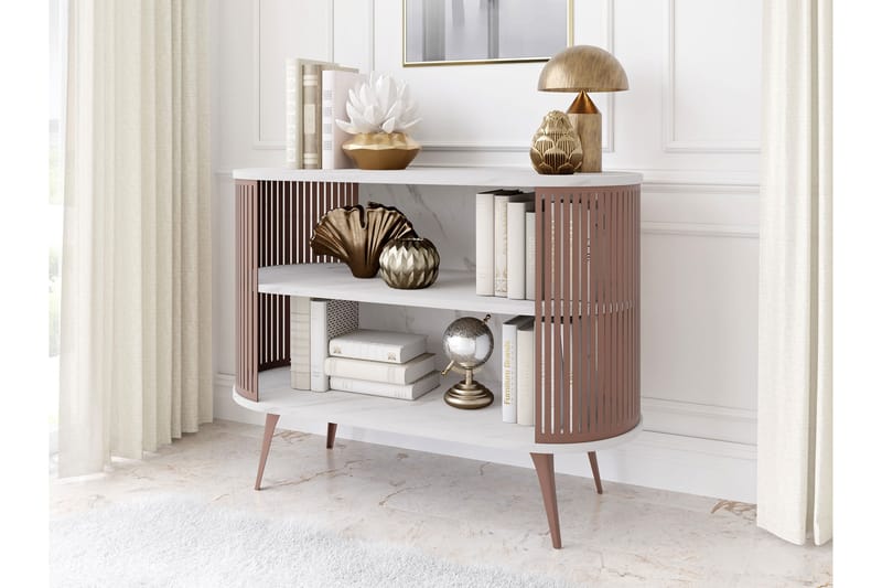 Galia Skänk 120x40 cm - Rosa/Vit - Förvaring - Förvaringsmöbler - Sideboard & skänk