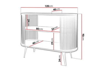 Galia Skänk 120x40 cm - Svart/Brun - Förvaring - Förvaringsmöbler - Sideboard & skänk