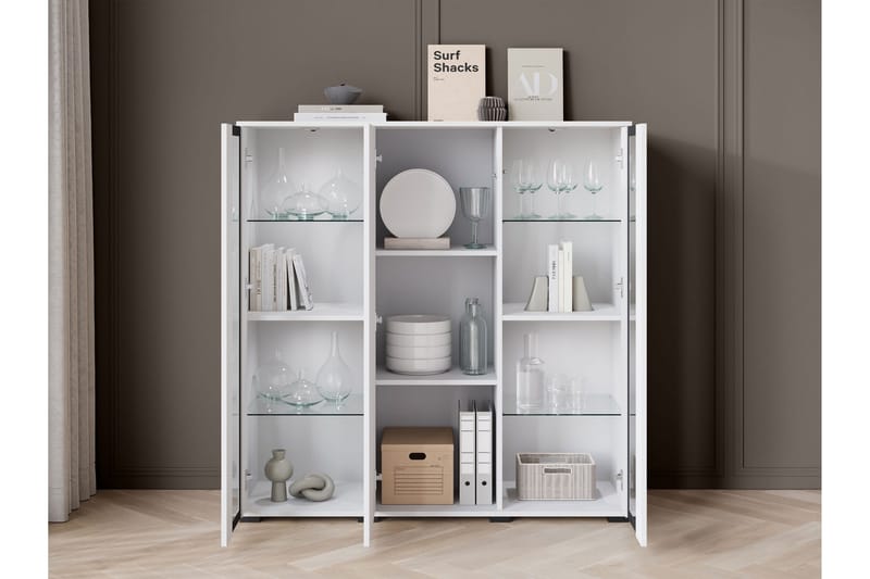 Gamal Highboard - Brun/Vit - Förvaring - Förvaringsmöbler - Sideboard & skänk
