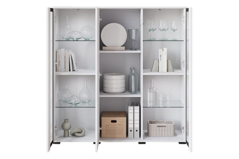 Gamal Highboard - Brun/Vit - Förvaring - Förvaringsmöbler - Sideboard & skänk