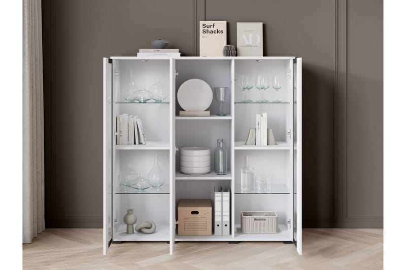 Gamal Highboard - Brun/Vit - Förvaring - Förvaringsmöbler - Sideboard & skänk