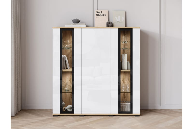 Gamal Highboard - Brun/Vit - Förvaring - Förvaringsmöbler - Sideboard & skänk