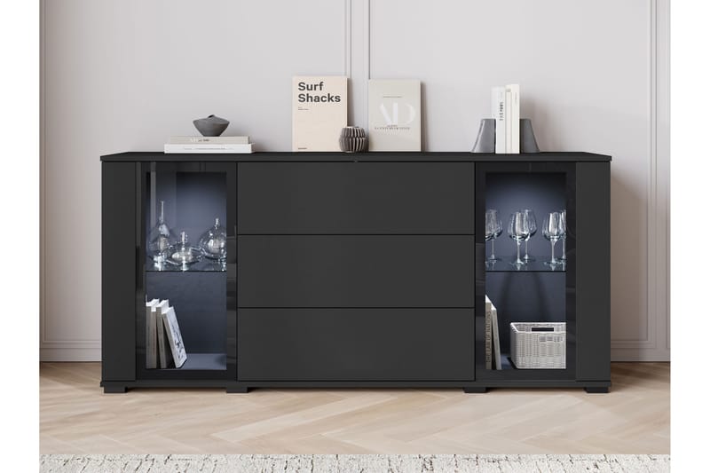 Gamal Skänk 150x40 cm - Brun/Vit - Förvaring - Förvaringsmöbler - Sideboard & skänk
