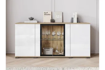 Gamal Skänk 150x40 cm i Trä med Dörrar - Vit - Förvaring - Förvaringsmöbler - Sideboard & skänk