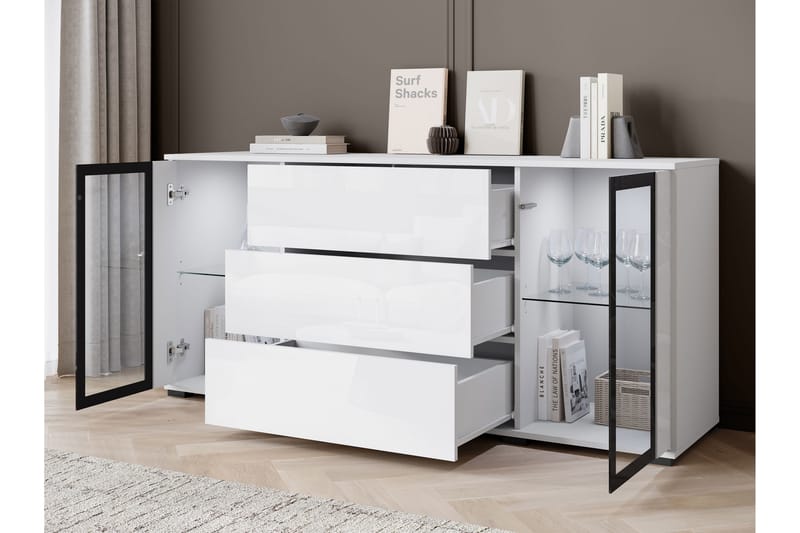 Gamal Skänk 150x40 cm - Svart - Förvaring - Förvaringsmöbler - Sideboard & skänk