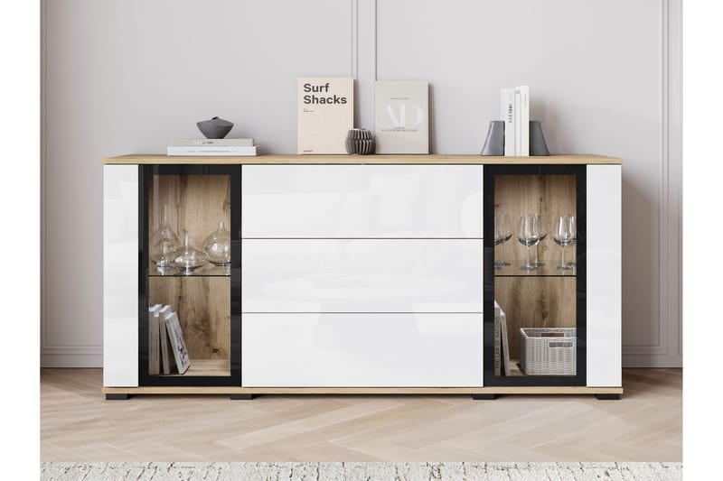 Gamal Skänk 150x40 cm - Svart - Förvaring - Förvaringsmöbler - Sideboard & skänk