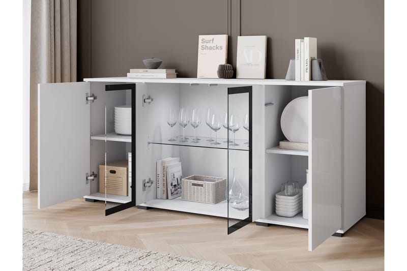 Gamal Skänk 150x40 cm - Svart - Förvaring - Förvaringsmöbler - Sideboard & skänk
