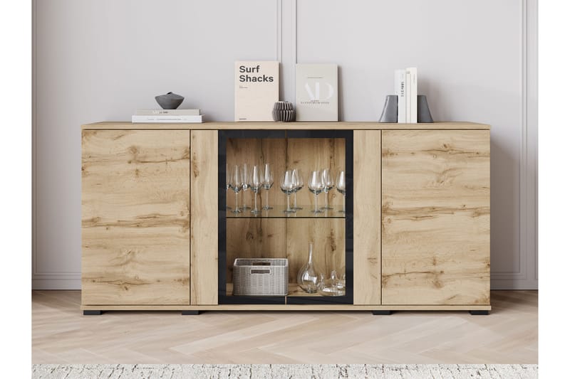 Gamal Skänk 150x40 cm - Vit/Rosa - Förvaring - Förvaringsmöbler - Sideboard & skänk