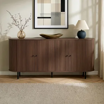 Haulover Konsolbord 180 cm - Valnöt/Svart - Förvaring - Förvaringsmöbler - Sideboard & skänk