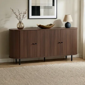 Haulover Konsolbord 180 cm - Valnöt/Svart - Förvaring - Förvaringsmöbler - Sideboard & skänk