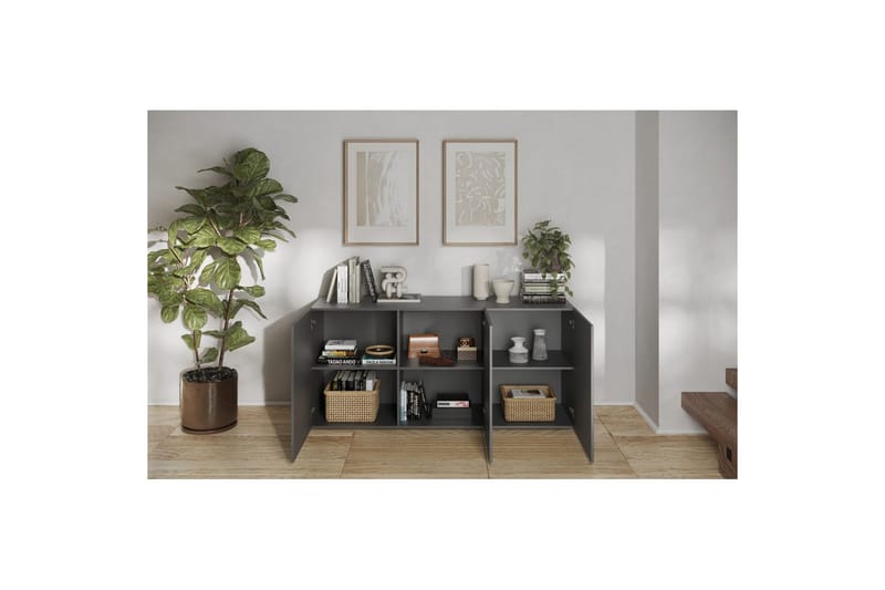 Hawell Skänk 181 cm - Mörkgrå - Förvaring - Förvaringsmöbler - Sideboard & skänk