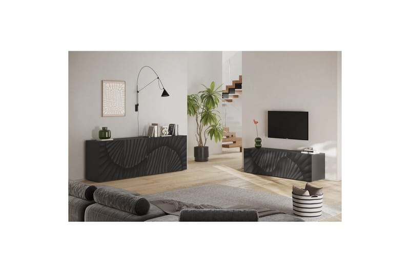 Hawell Skänk 241 cm - Mörkgrå - Förvaring - Förvaringsmöbler - Sideboard & skänk