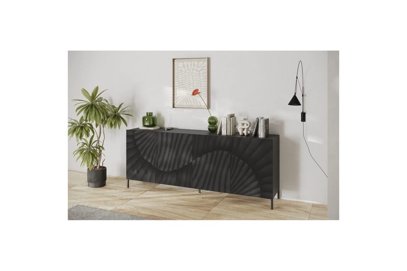 Hawell Skänk 241 cm - Mörkgrå - Förvaring - Förvaringsmöbler - Sideboard & skänk