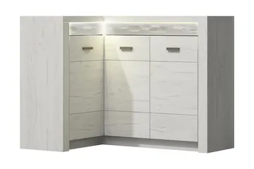Indianapolis Skänk 131x42x104 cm - Beige/Grå/Vit - Förvaring - Förvaringsmöbler - Sideboard & skänk