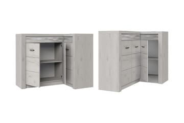 Indianapolis Skänk 131x42x104 cm - Grå/Vit - Förvaring - Förvaringsmöbler - Sideboard & skänk