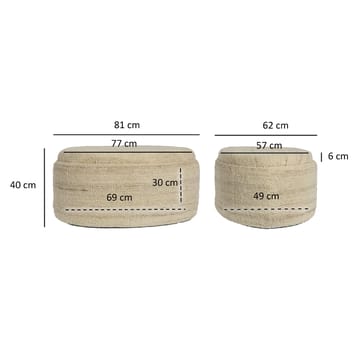 Ivoara Pall 81 cm Oval - brunbeige - Förvaring - Förvaringsmöbler - Förvaringskista