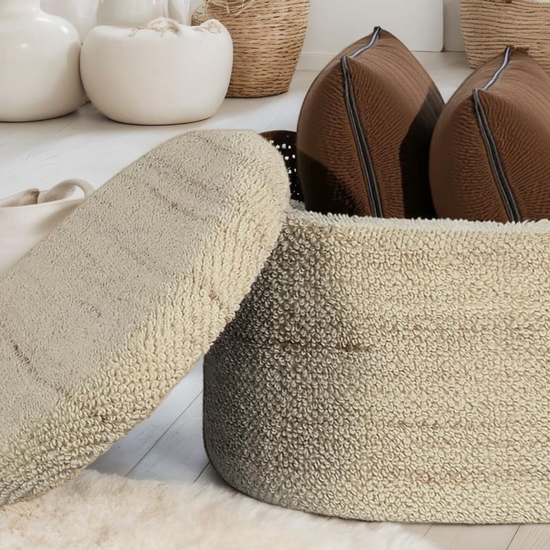 Ivoara Pall 81 cm Oval - brunbeige - Förvaring - Förvaringsmöbler - Förvaringskista